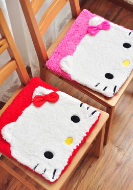 創(chuàng)意卡通可愛hello kitty毛絨沙發(fā)墊 汽車坐墊 辦公